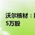 沃尔核材：股东及高管减持计划不超过589.55万股