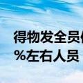 得物发全员信要求组织更高效精干，将精简5%左右人员