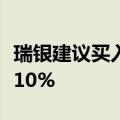 瑞银建议买入日元，预计到明年年底将上涨逾10%