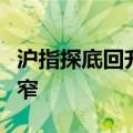 沪指探底回升翻红，深成指、创业板指跌幅收窄