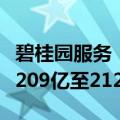 碧桂园服务：预期中期综合收入同比增长至约209亿至212亿元