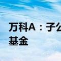 万科A：子公司拟参设中信万科消费基础设施基金