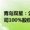 青岛双星：公开挂牌转让广饶吉星轮胎有限公司100%股权