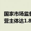 国家市场监督管理总局：去年全国登记在册经营主体达1.84亿户