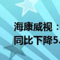 海康威视：2024上半年净利润50.64亿元，同比下降5.13%