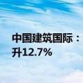 中国建筑国际：上半年股东应占溢利54.65亿港元，同比上升12.7%