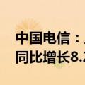 中国电信：上半年净利润218.1亿元人民币，同比增长8.2%