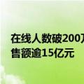 在线人数破200万！《黑神话：悟空》已售出超450万份 销售额逾15亿元