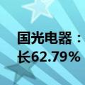 国光电器：上半年净利润1.05亿元，同比增长62.79%