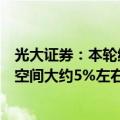 光大证券：本轮缩量下跌幅度相对较小，后续上证指数反弹空间大约5%左右