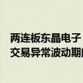 两连板东晶电子：李庆跃先生及方彩珍女士等人在公司股票交易异常波动期间未买卖公司股票