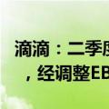 滴滴：二季度GTV同比增长14.7%至963亿元 ，经调整EBITA盈利13亿元