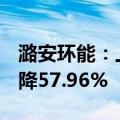 潞安环能：上半年净利润22.27亿元，同比下降57.96%