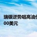 瑞银逆势唱高油价“年底上看90美元”，坚定看涨黄金至2600美元