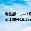 商务部：1—7月我国对外非金融类直接投资835.5亿美元，同比增长16.2%