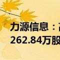 力源信息：高管及控股股东计划减持不超过1262.84万股