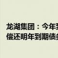 龙湖集团：今年到期的10亿元债务资金已经备好，继续提前偿还明年到期债务