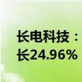 长电科技：上半年净利润6.19亿元，同比增长24.96%