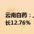 云南白药：上半年净利润31.89亿元，同比增长12.76%