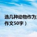 选几种动物作为主人公编一个童话故事范文（动物童话故事作文50字）