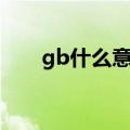 gb什么意思是什么（gbm什么意思）