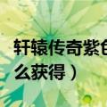 轩辕传奇紫色家具合成（轩辕传奇紫色装备怎么获得）