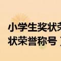 小学生奖状荣誉称号大全英语称号（小学生奖状荣誉称号）