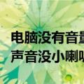 电脑没有音量调节小喇叭是怎么回事（电脑没声音没小喇叭）