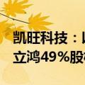 凯旺科技：以20.43万元收购控股子公司东莞立鸿49%股权