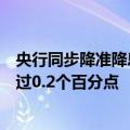 央行同步降准降息加力稳增长，专家预计贷款利率降幅将超过0.2个百分点