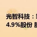 光智科技：筹划重大资产重组购买先导稀材44.9%股份 股票停牌