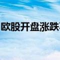 欧股开盘涨跌不一，法国CAC 40指数跌0.4%