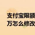 支付宝限额1万怎么修改不了（支付宝限额1万怎么修改）