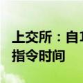 上交所：自10月8日起延长接受指定交易申报指令时间