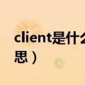 client是什么意思网络用语（client是什么意思）