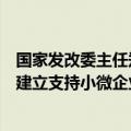 国家发改委主任郑栅洁：国家发改委已与金融监管总局牵头建立支持小微企业融资协调机制