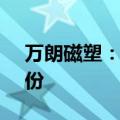 万朗磁塑：金通安益拟减持不超过8.42%股份