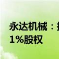 永达机械：拟以6.12亿元现金购买金源装备51%股权