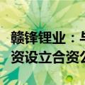 赣锋锂业：与富临精工签署补充协议，共同投资设立合资公司