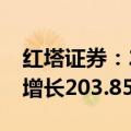 红塔证券：2024年前三季度净利润预计同比增长203.85%