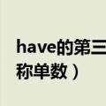 have的第三人称单数怎么写（have的第三人称单数）