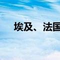 埃及、法国两国外长通话 讨论黎以局势