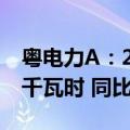 粤电力A：2024年前三季度发电量939.39亿千瓦时 同比增长2.72%