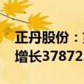 正丹股份：第三季度净利润为5.39亿元 同比增长37872.20%